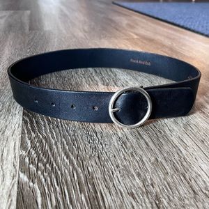 Frank and Oak Black Leather Belt
